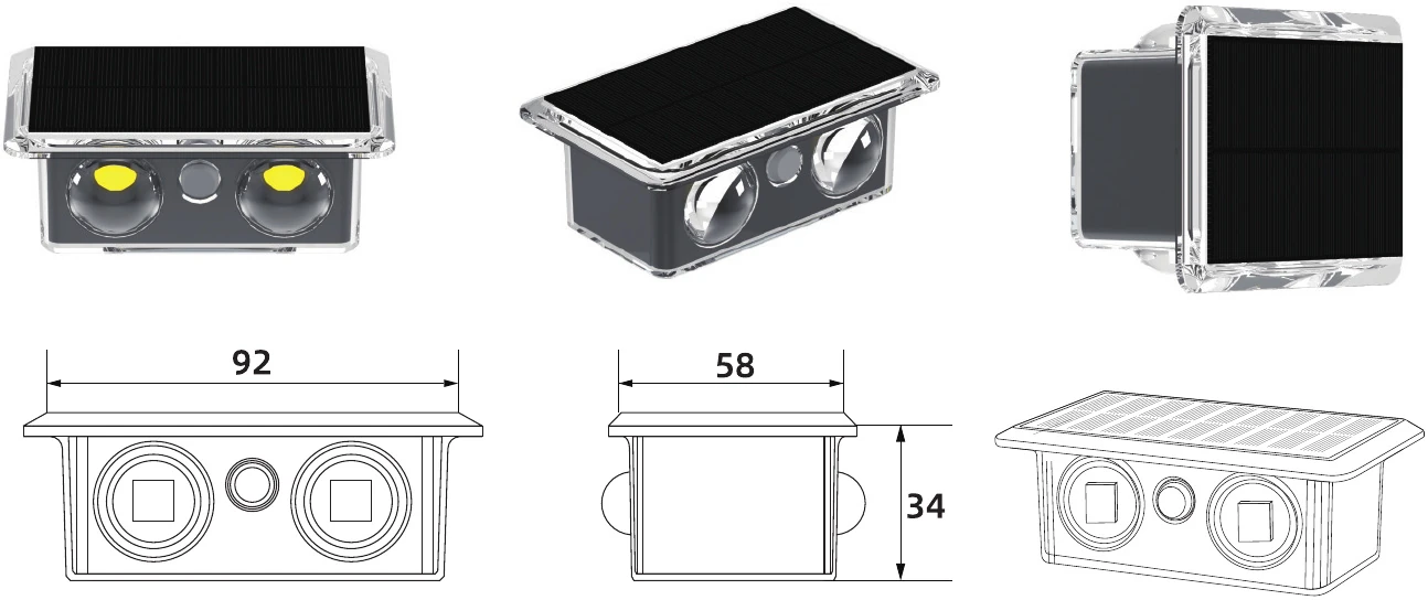 MS-1855-A — Solar Wall Washer Light