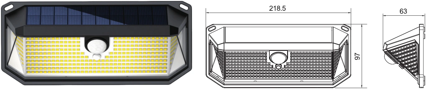 MS-T22L-388D — Solar Wall Light