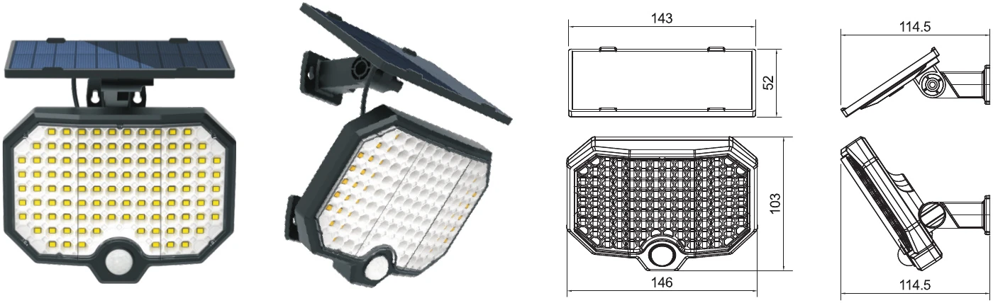 MS-1812A — Solar Wall Light