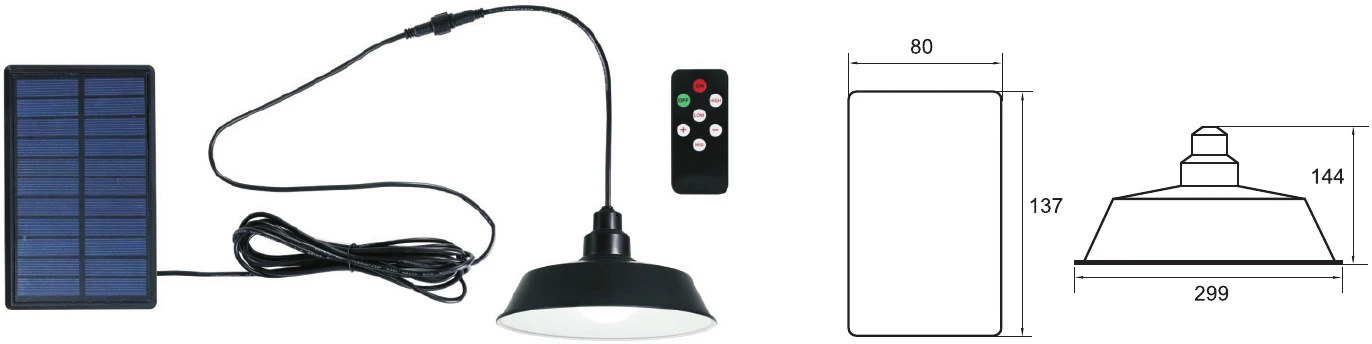 MS-T28-1 — Solar Pendant Light