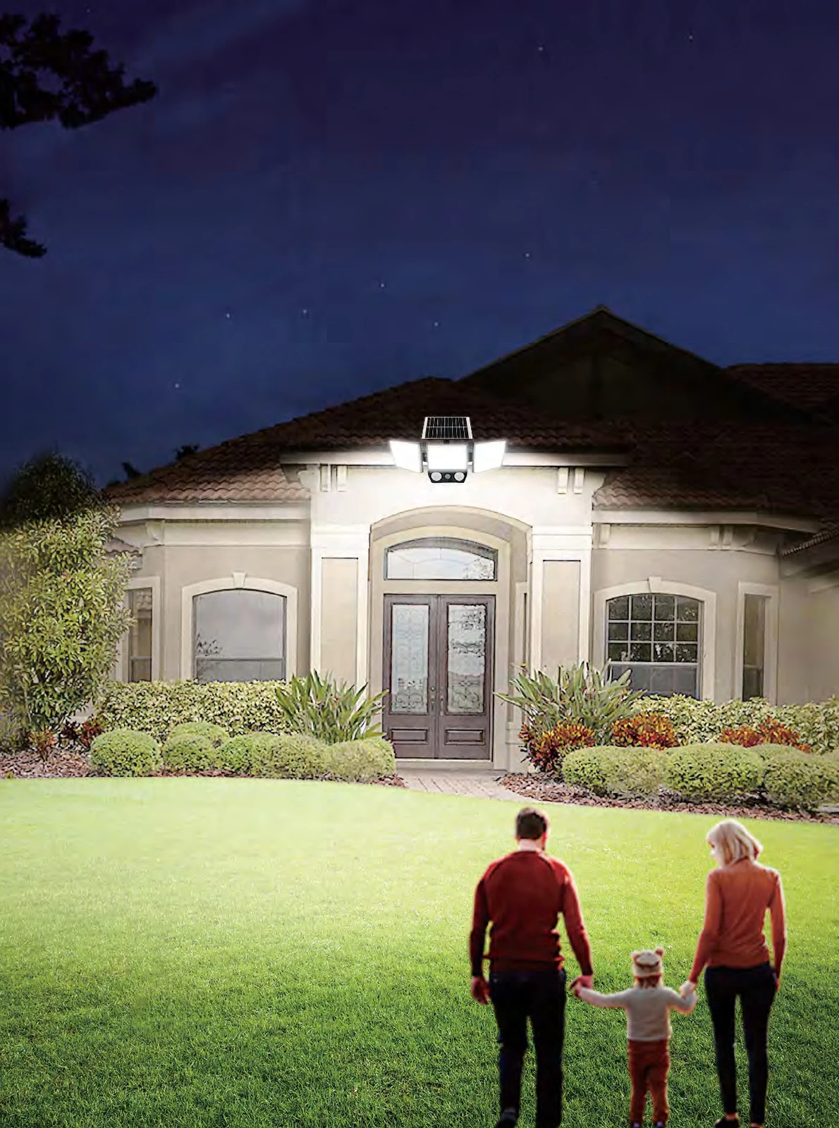 Dual-sensor Solar Wall Lamp view 2