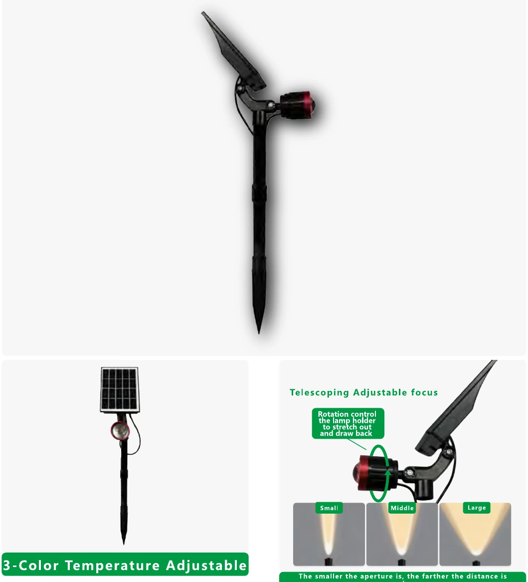 MS-DC008 — Adjustable-focus Stake Light