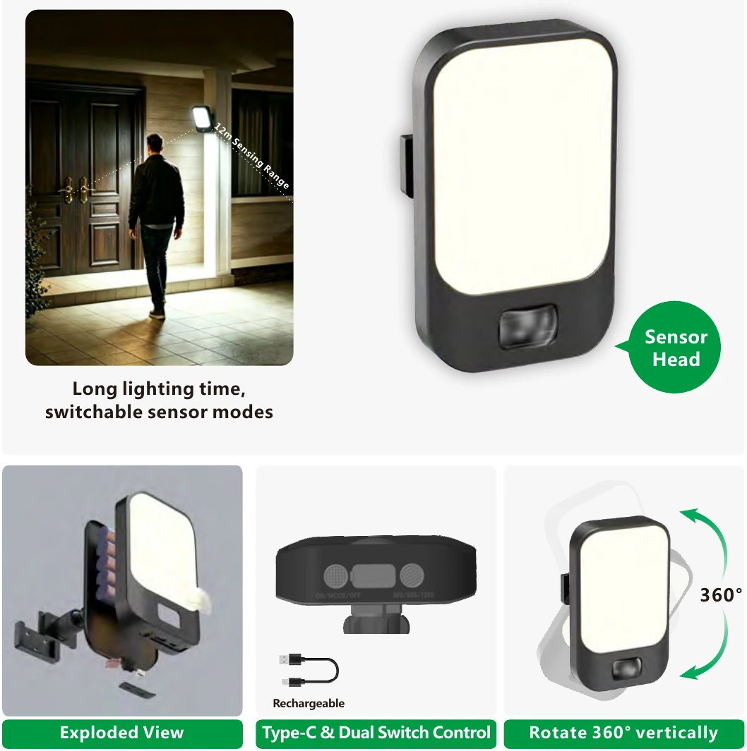 MS-YD001 — Rechargeable Wall Light